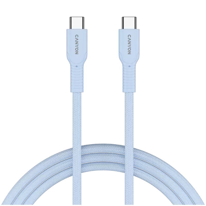 CANYON kabel OnWire 60CL C-C 60W COLOR gevlochten 1m lichtblauw