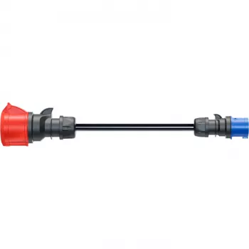 go-e adapter Gemini flex 22 kW naar CEE blauw 16 A – zwart – recht – recht – IP55 – 22 kW – 16 A