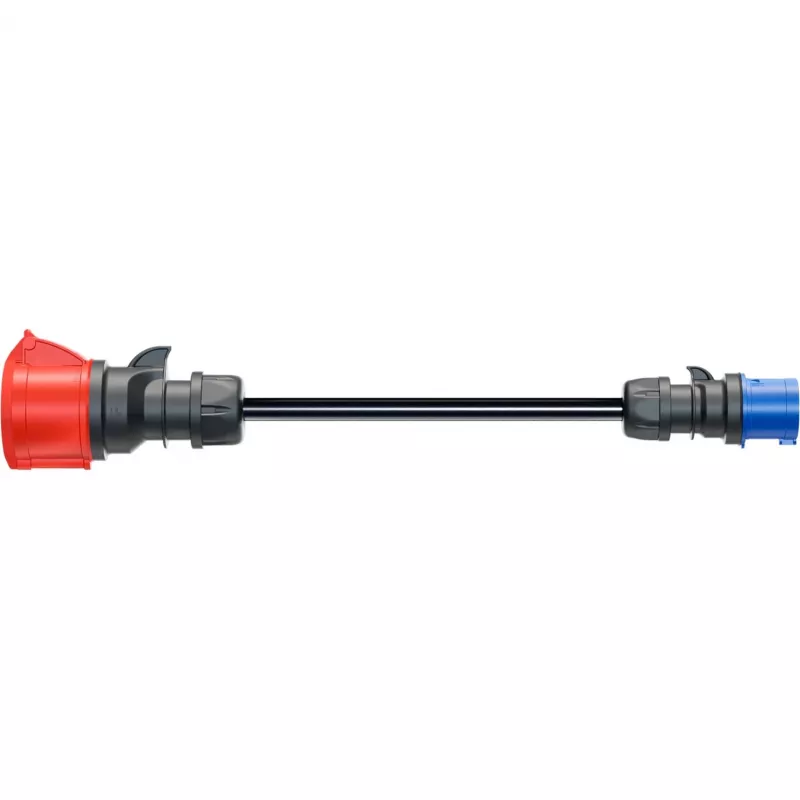 go-e adapter Gemini flex 22 kW naar CEE blauw 16 A – zwart – recht – recht – IP55 – 22 kW – 16 A