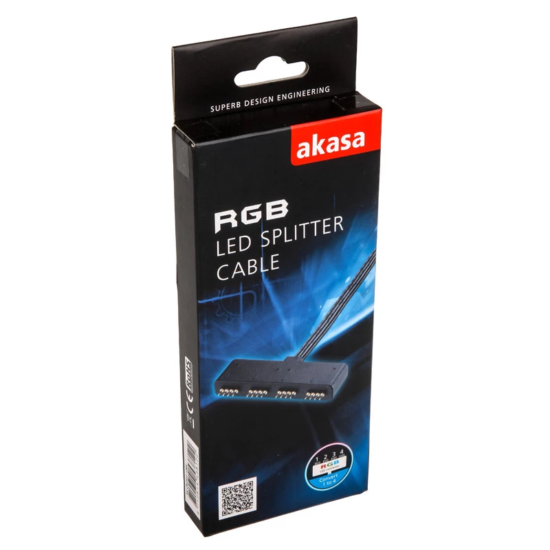 Interne stroomkabel Akasa AK-CBLD02-10BK 0,1 m