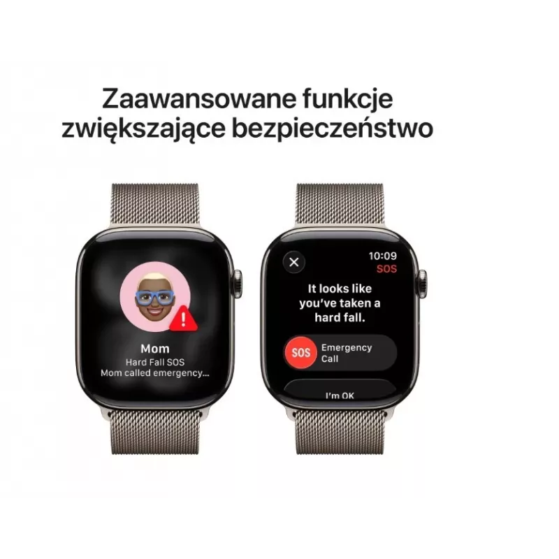 Apple Watch Series 11 GPS + Cellular 42mm Natural Titanium behuizing met Natural Milanese Loop