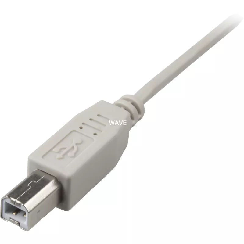 USB 2.0-kabel, USB-A stekker > USB-B stekker (grijs, 0,5 meter)