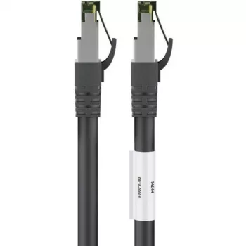 Goobay CAT 8.1 patchkabel, S/FTP (PiMF), zwart, 2 m - LSZH halogeenvrij, koper AWG 24 (66722)