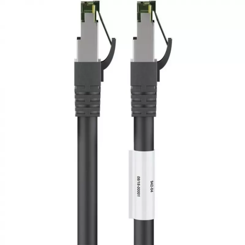 Goobay CAT 8.1 patchkabel, S/FTP (PiMF), zwart, 2 m - LSZH halogeenvrij, koper AWG 24 (66722)