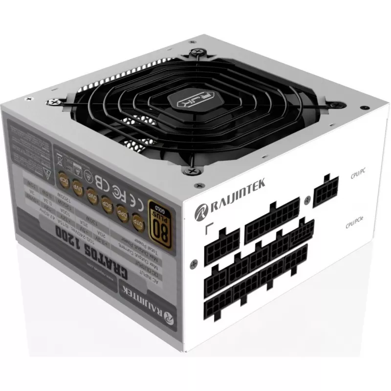CRATOS 1000 wit, pc-voeding wit, kabelmanagement, 1000 watt
