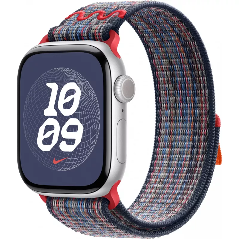 42 mm Blauw/Rood Nike Sport Loop