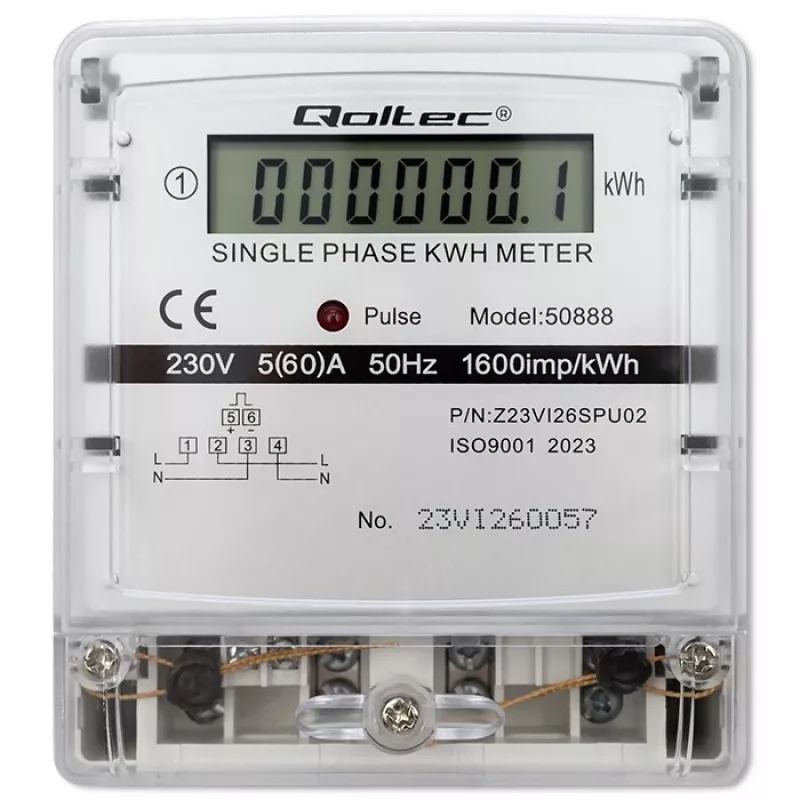 Eenfasige elektronische energieverbruiksmeter 230V LDC