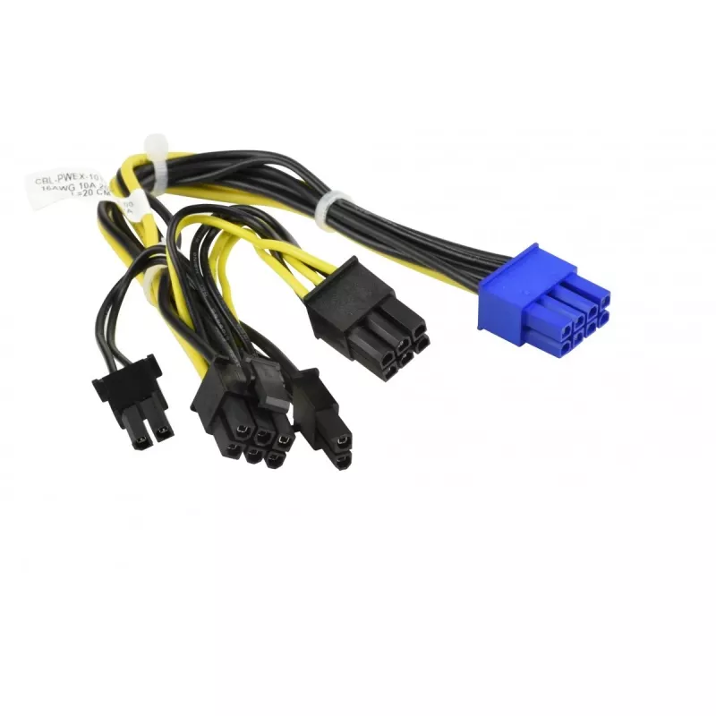 Supermicro - CBL-PWEX-1017 GPU-voedingskabel - interne voeding, 8-pins naar 8-pins PCIe Power (6+2) 20 cm