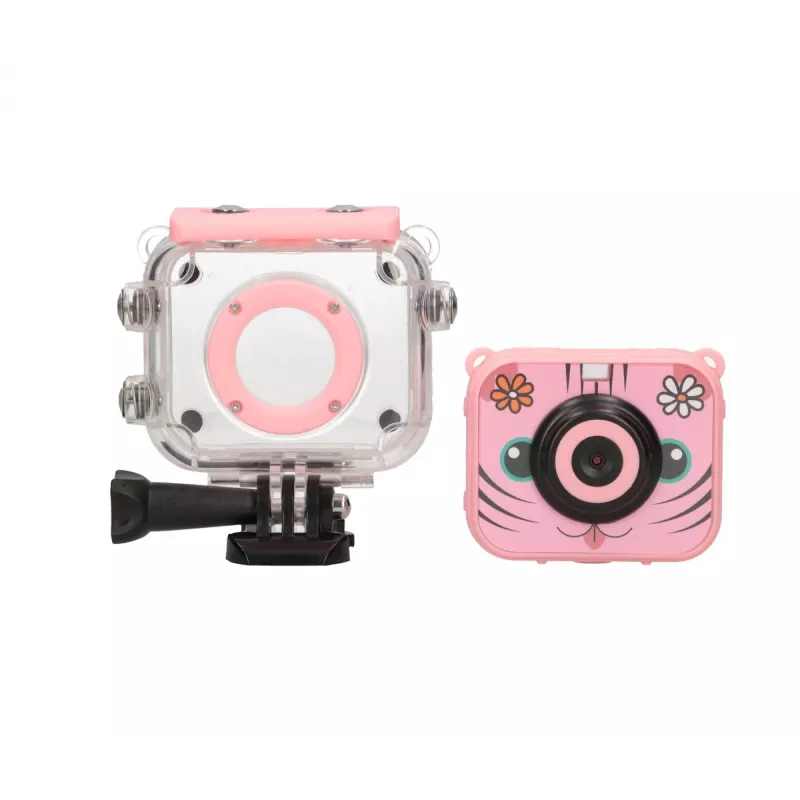 Digitale kindersportcamera Extralink H18 roze – IP68, 1080p, 2-inch scherm