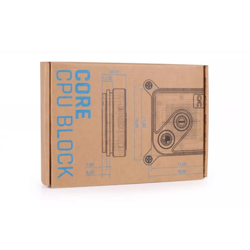 Waterblok Alphacool 13446 messing koper zwart 72mm
