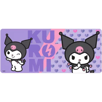 Muispad Kids Euroswan 80x30 cm Hello Kitty Kuromi, grote rechthoekige gaming-/bureaumat