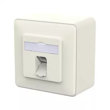 METZ CONNECT aansluitdoos E-DAT C6A LSA++ 1 poort AP zuiverwit