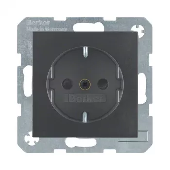 Berker 4723 16 06 Schuko stopcontact B1 antraciet
