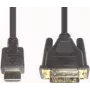 HDMI 3 videokabel-adapter e+p 2m DVI-D zwart