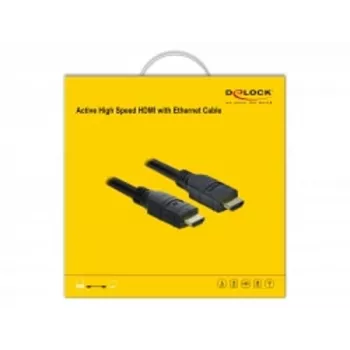 HDMI-kabel DeLOCK 85286 20 m Type-A stekker naar stekker zwart