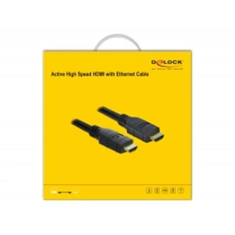 HDMI-kabel DeLOCK 85286 20 m Type-A stekker naar stekker zwart