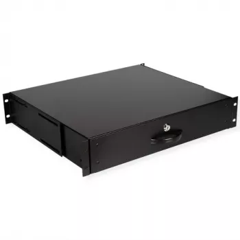 19 inch ROLINE 2U afsluitbare rack-montage-lade, ABS-kunststof, 2 HE