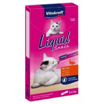 VITAKRAFT Liquid Snack Duck - kattensnacks - 6 x 15 g