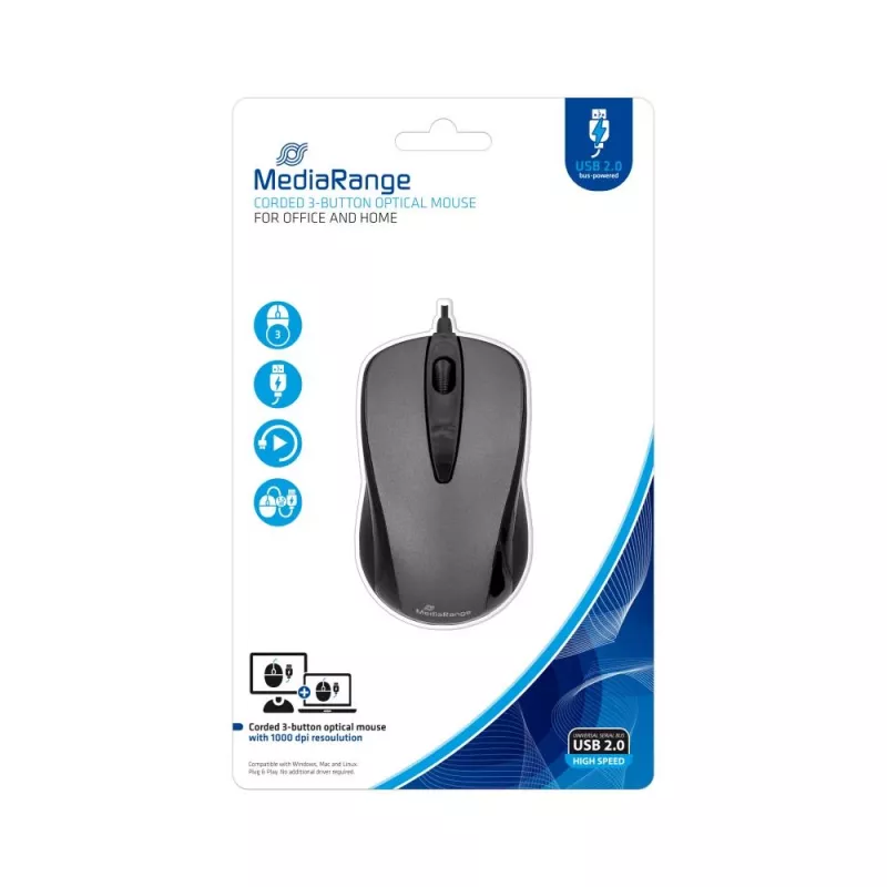 MediaRange MROS201 USB Type-A muis