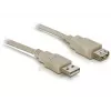 USB 2.0-verlengkabel DeLOCK 82240 3m grijs