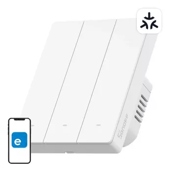 WiFi slimme wandschakelaar Sonoff M5-3C-80W 3-kanaals voor frame