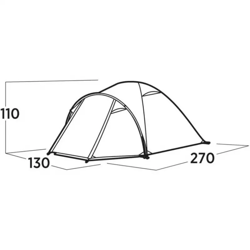 Easy Camp Setesdal 2 koepeltent (olijfgroen, met tunnelvoorluifel, model 2025)