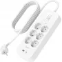 Overspanningsbeveiliging Belkin SRB002VF2M-V2 — 6 stopcontacten, 2 m kabel, USB-C- en USB-A-aansluitingen