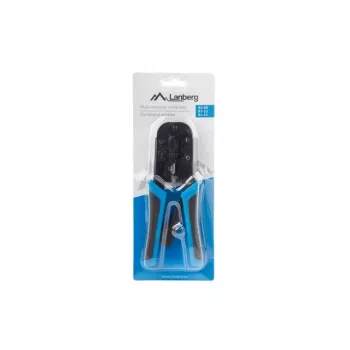 Krimptang LANBERG NT-0201 voor RJ-45-stekkers, 180 mm, 315 g, zwart/blauw