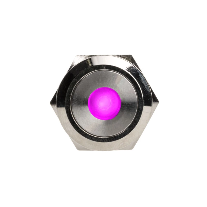 DimasTech vandalismebestendige drukknop 19 mm Silverline Dot RGB PD210