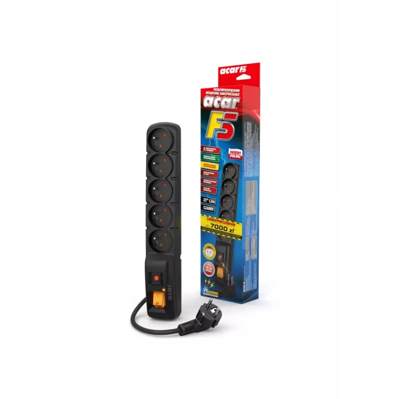 Overspanningsbeveiliging ACAR F5 1,5M zwart