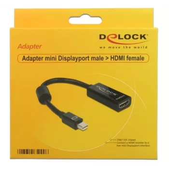 Delock - videoadapter - Mini DisplayPort male naar HDMI female - 18 cm (65099)
