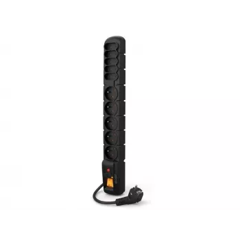HSK DATA S10 3m verlengkabel 10 AC-stopcontacten binnen/buiten zwart