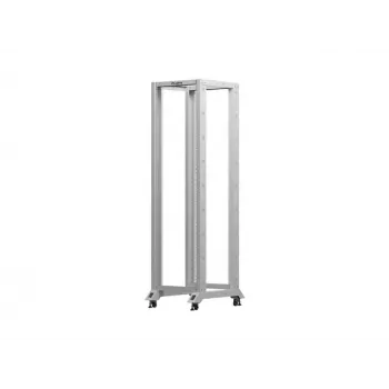 19 inch open rack LANBERG 42U, diepte 800 mm, breedte 600 mm, grijs