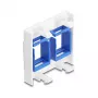 Snap-in-frame-accessoire DELOCK 81557 — kunststof Keystone-moduleframe, 45×45×17,5 mm, blauw/wit