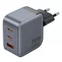 Vention GaN-oplader FEXH0-EU 70W — 2x USB-C + 1x USB-A, PD 70W, 100–240V