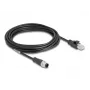 Netwerkkabel DeLOCK M12 kabel A-gecodeerd 8-polig stekker naar RJ45 stekker Cat5e 5 m zwart