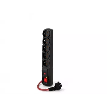 ACAR F5 POWER zwart 5 AC-stopcontacten 230 V 1,5 m