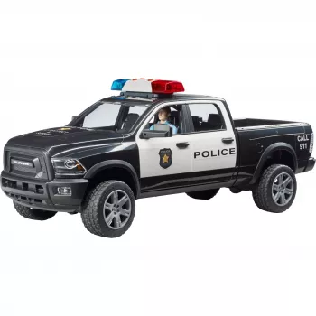 Politie-pick-up speelgoed BRUDER RAM 2500 Police 02505 – model op schaal, speelvoertuig