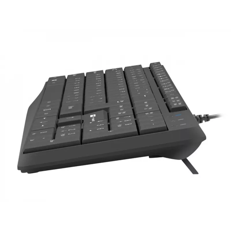 Bedrade full-size toetsenbord NATEC NAUTILUS NKL-1950 — USB, QWERTY US International, 105 toetsen, zwart