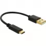 USB-oplaadkabel DeLOCK 80954 Type-A naar USB Type-C 3 A 15 cm