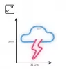 Neonlicht MANTA SNL71BL wolk met bliksem blauw‑roze – decoratief LED-neonbord