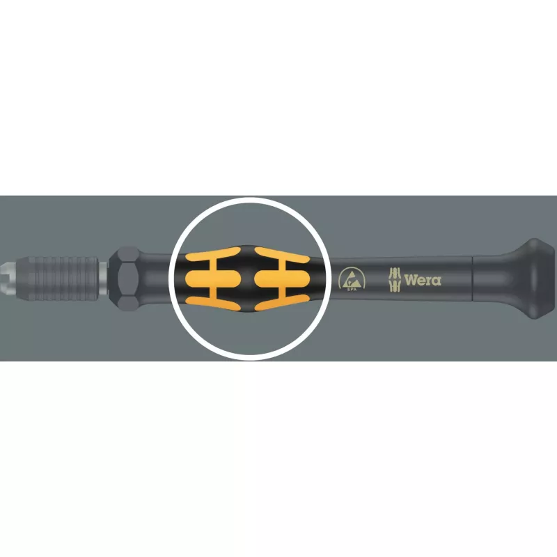 Wera ESD bitschroevendraaier Kraftform compact Micro 21 ESD 1 5/32 (4 mm) HIOS, 5/32 (4 mm) halvemaan 44 mm (05135973001)