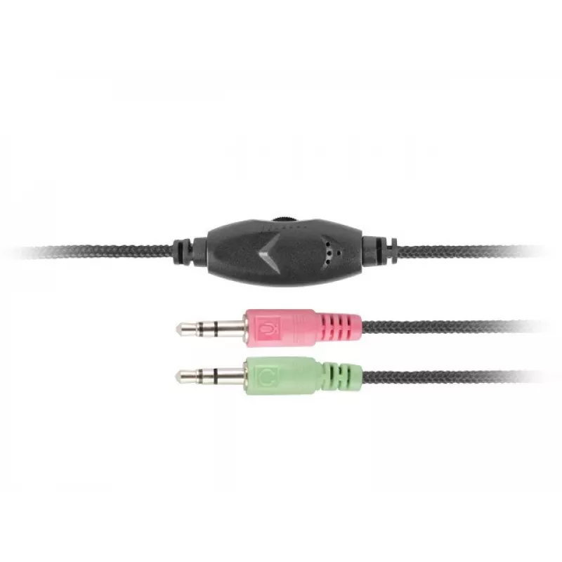 Bedrade binaurale headset NATEC Rhea met beugelmicrofoon, 3,5-mm-aansluitingen, 2,2 m kabel, 32 Ω impedantie