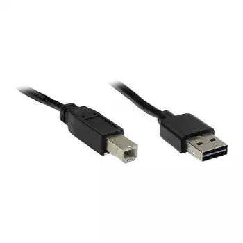 Verbindingskabel USB 2.0 EASY stekker A naar stekker B, zwart, 3m, Good Connections® (2510-EU03)