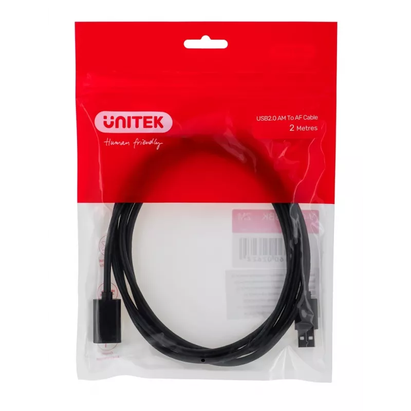 UNITEK Y-C450GBK USB-kabel 2 m USB 2.0 USB-A zwart