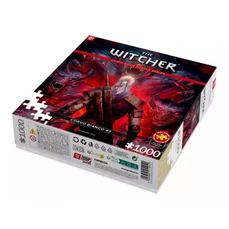Good Loot Comic Book Puzzle: The Witcher (Wiedźmin) Corvo wit, 1000 stukjes