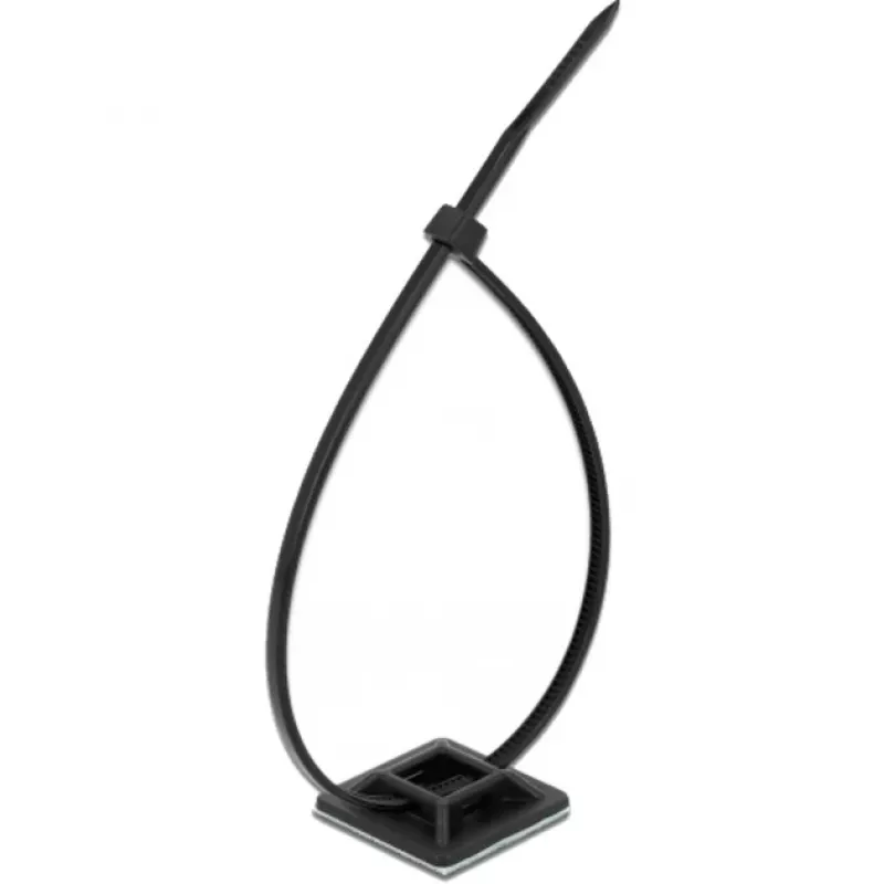 Kabelbinderhouder DeLOCK 18680 zwart nylon 10 stuks