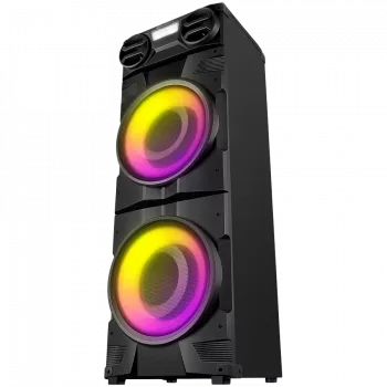 Luidspreker SVEN PS-1900, zwart (1000W, TWS, Bluetooth, FM, USB, LED-display, netvoeding)
