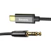 Baseus Yiven audiokabel USB-C naar minijack 3,5 mm, 1,2 m (zwart)