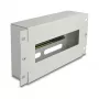 Delock 67319 10" installatieautomatenstrip met afdekking en DIN-rail, 3U, metaal, grijs